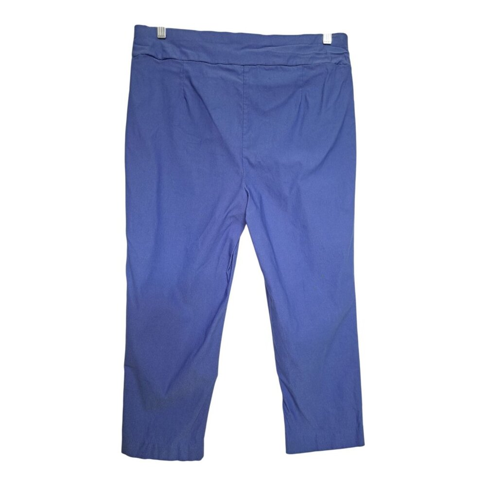 Rafaella Pants Womens 16 Blue Capri Pull On Elastic Comfort Waist Stretch Curvy - Picture 2 of 13
